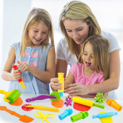 36-Piece Dough Tool Set for Kids Ages 3-8 – Includes Animal Cutters, Rolling Pins, Rollers, Random Colors