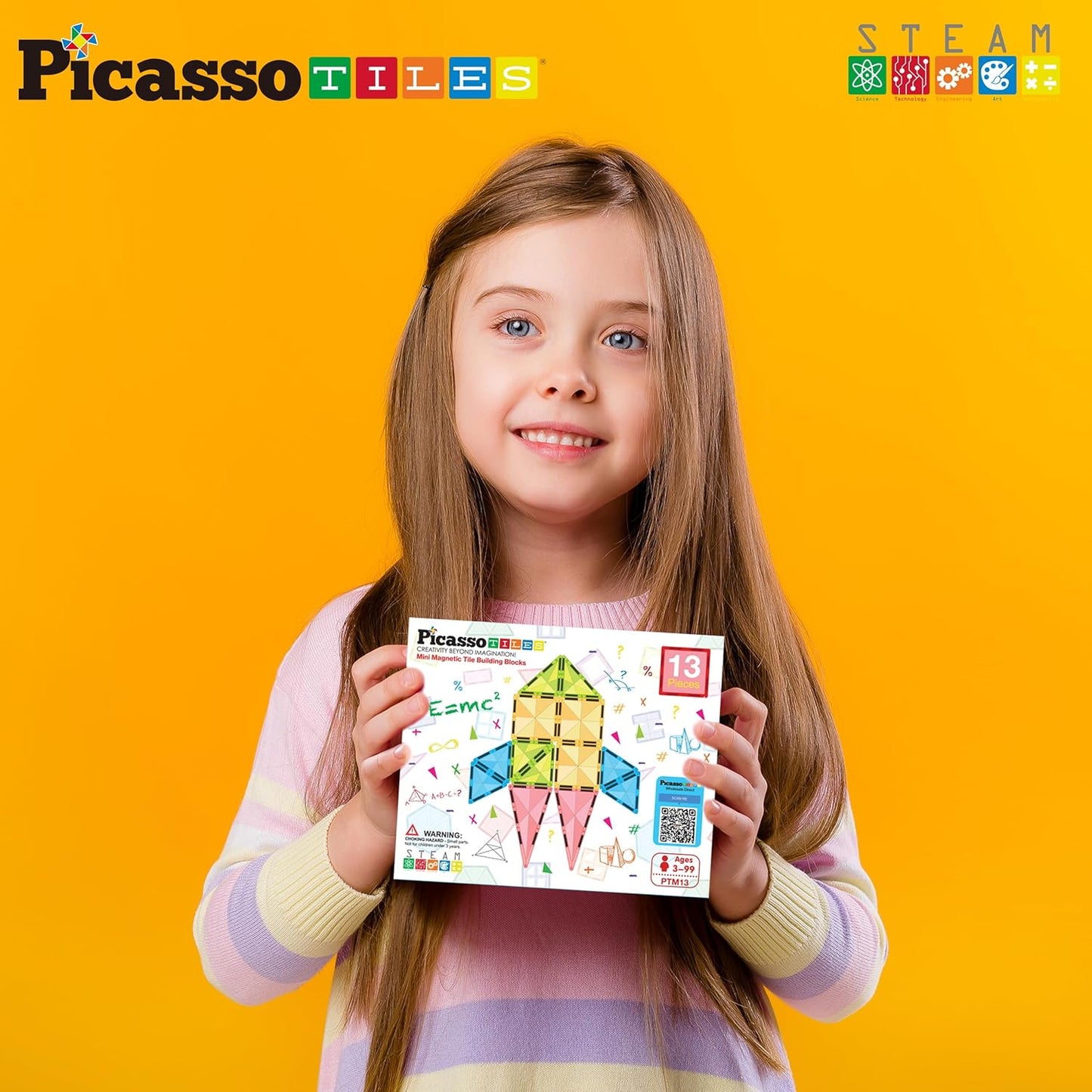 PicassoTiles 60 pcs Mini Magnetic Tiles Magnet Toys Travel-Friendly On-The-Go Building Blocks for Kids Compact Lightweight Creative playset Preschool Montessori Early Learning STEM Kids Toy Ages 3+.
