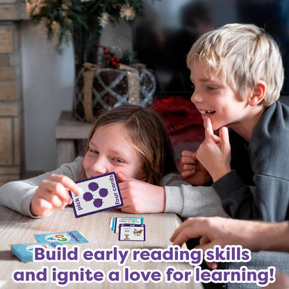 AGO Phonics Card Game - Advanced Set (Levels 4 and 5) A Fun Game to Build Phonics and Reading Skills. Learn Tricky phonemes (digraphs/dipthongs/Word Families/Silent Letters & More!)