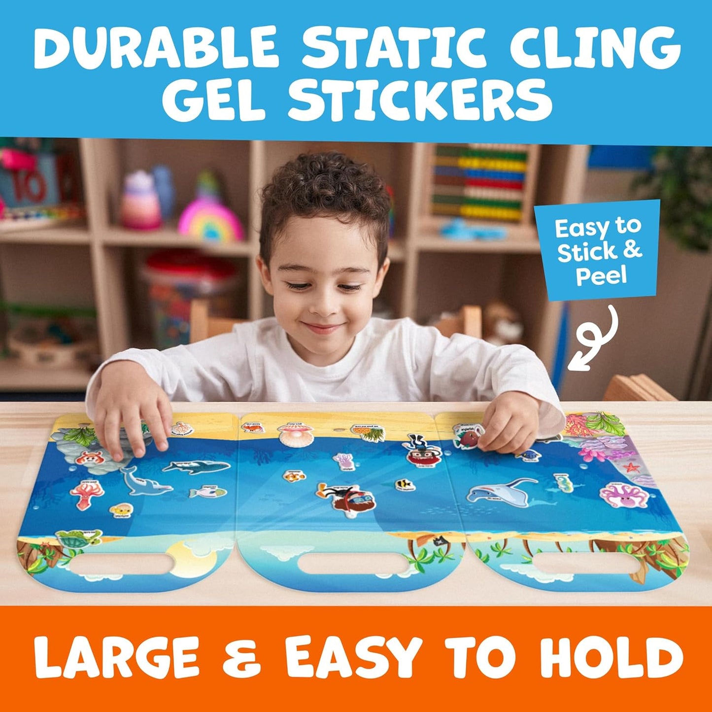 Sticker Book for Toddlers 1-3 - Reusable Sticker Book for Toddlers 2-4 Years, Stickers for Kids, Toddler Travel Toys, Airplane Toys for Toddler 1-3 - Birthday Gifts for 3 Year Old Boys, Girls 2-4