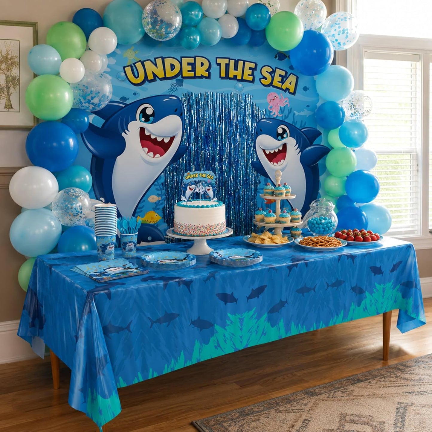 Blue Orchards Science Table Covers (Pack of 3) - 54"x108" XL - Science Birthday Party Decorations, Chemistry Party, Laboratory Theme Table Cloth