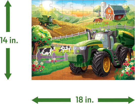 TOMY John Deere Farm Kids Puzzle - Kids and Toddler Puzzle with Large Durable Pieces - Toddler Learning Toys for Early Childhood Development - Kids Puzzles - 70 Piece - Puzzle for Kids Ages 4 and Up