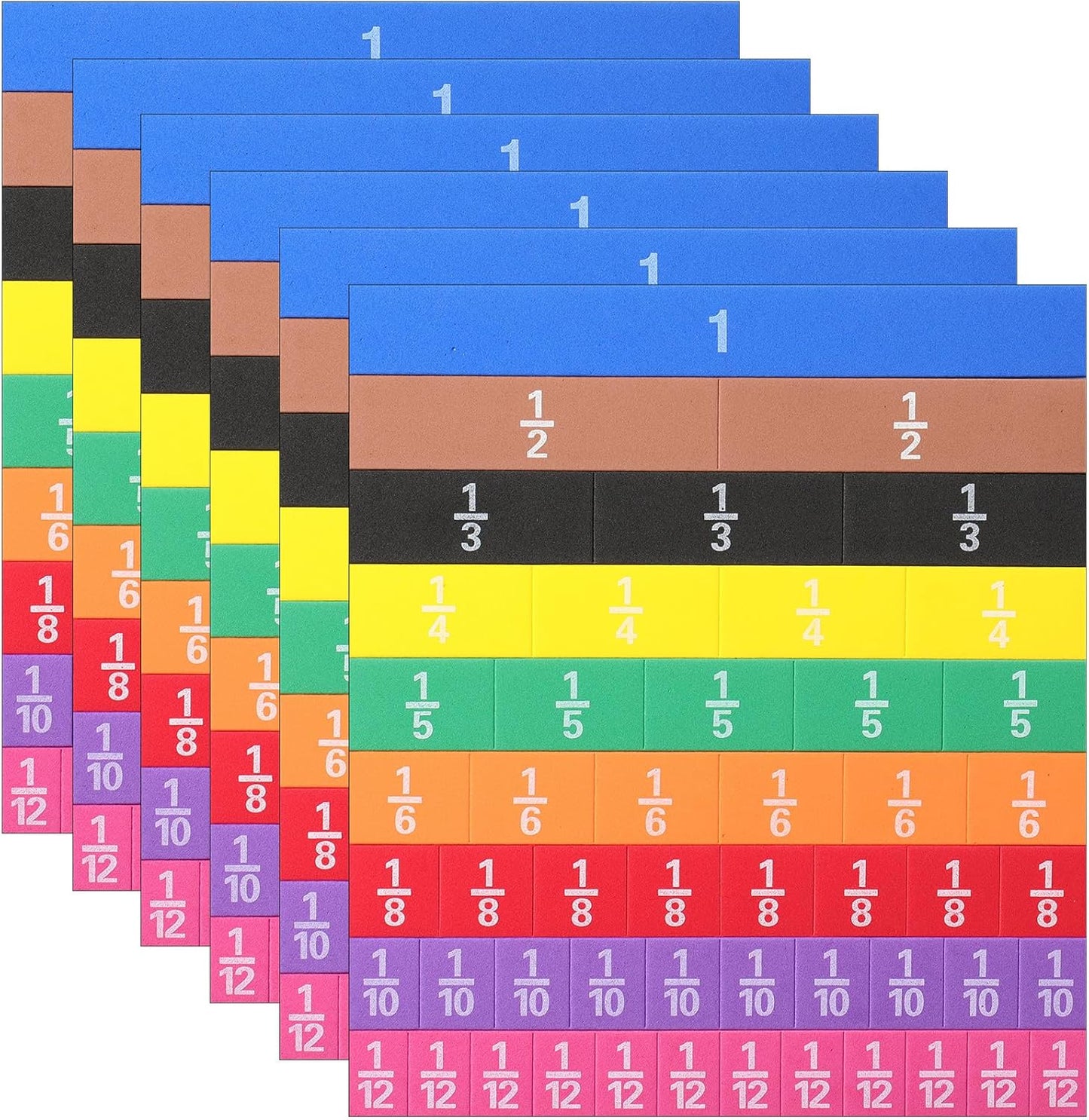 Sayglossy 6 Sets Fraction Circles Set for Math Classroom Fractions Manipulatives Math Manipulatives for Home School Supplies