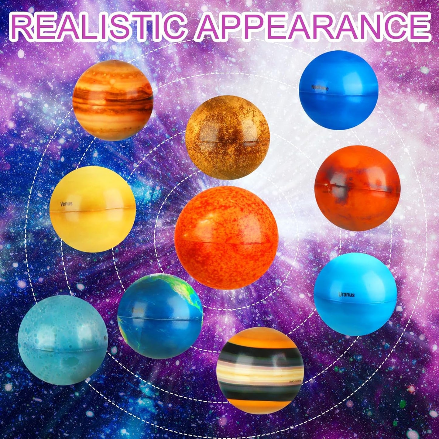 Hollowfly 3D Solar System Mobile Kit Vbs 2026 Decorations Hanging Planets Outer Space Decor Educational Planets Astronomy Gifts Multicolor Space Galaxy Themed Classroom Nursery Room Party Decor