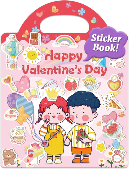 Benresive Reusable Sticker Books for Toddlers, Fun Travel Stickers for Kids, Toddler Sticker Book, Crafts Activities for Toddlers, 3 and Up Birthady Gifts - Vehicle