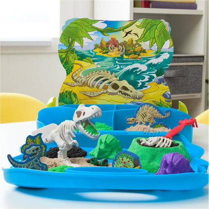 Kinetic Sand, T-Rex Dig Set with 1.5lbs Play Sand & Tools