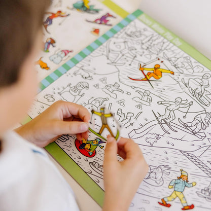 Melissa & Doug Seek and Find Sticker Pad – Adventure (400+ Stickers, 14 Scenes to Color) Search and Find Sticker Pads, Arts and Crafts Activity for Kids Ages 4+ - FSC-Certified Materials