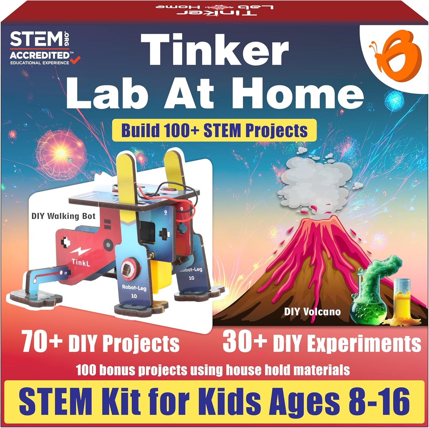 Butterfly EduFields 30in1 STEM Kits for Kids Age 8-10-12 | STEM Toys for Ages 8-13 | Electricity & Magnetism | Science Project Kit for Boys & Girls Aged 8-10-12-14 | Best Educational Birthday Gift
