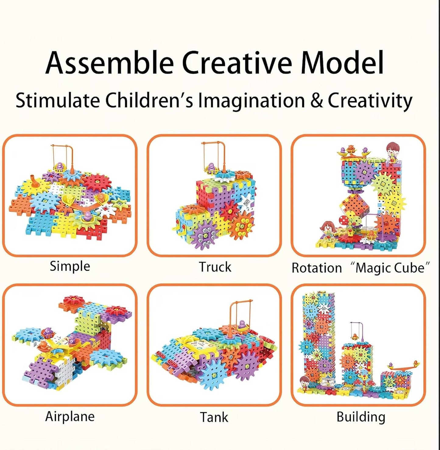 234Pcs Electric Montessori Building Blocks for Toddlers 3-5 4-8, Motorized Gear Construction Toy with Power Drill, STEM Educational Learning Set for Kids, DIY Moving Models, Birthday Gift for Boys