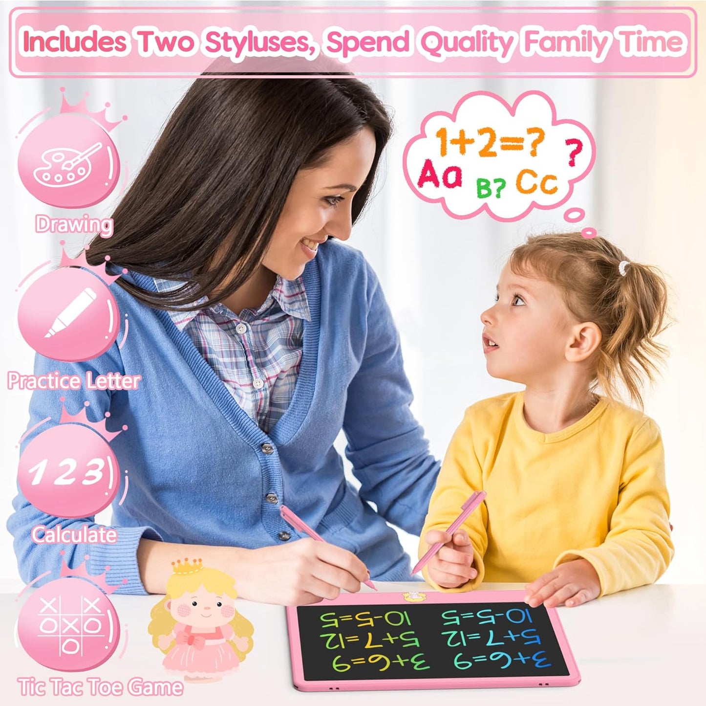 Hockvill LCD Writing Tablet for Kids, 16Inch Toys for Girls Boys Drawing Pad for 3 4 5 6 7 Year Old Kid, Toddler Doodle Board Christmas Birthday Gift for Kids，Erase Lock Writing Board