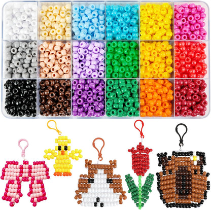 1720+pcs Pony Beads Kit 1830pcs 6 Style Letter Alphabet Beads Rainbow Plastic Pony Bead Bulk Multicolor Kandi Bead Elastic String DIY Crafts Jewelry Making Kit for Bracelets Necklaces