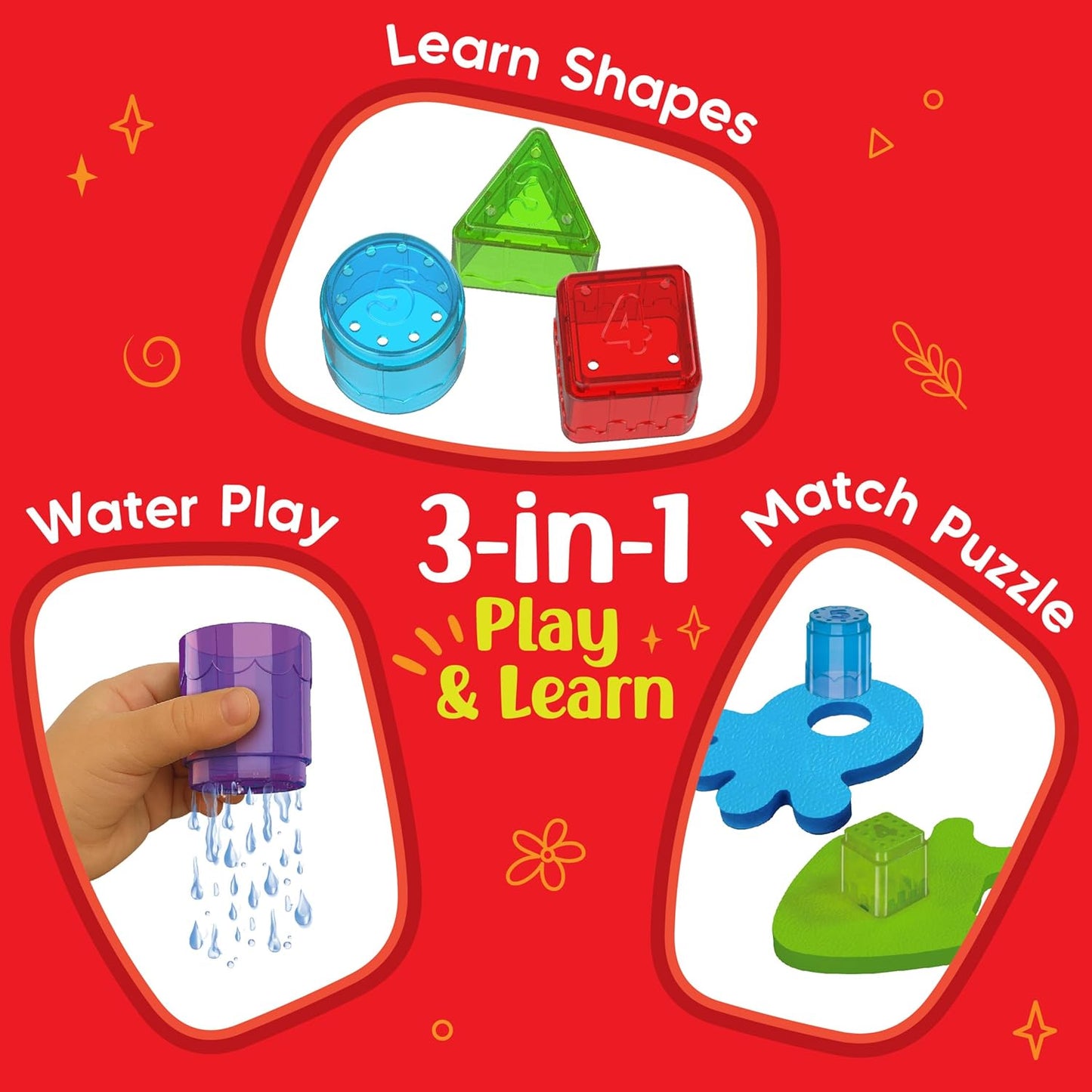 Imagimake Stacking Pots Toys | Leaps & Bounds 6+ Month Old Baby Toy | Learning Toy for Infant & Toddler | 5-in-1 Play & Learn | Stacking, Nesting, Pretend Play | First Birthday Gifts for Girls & Boys