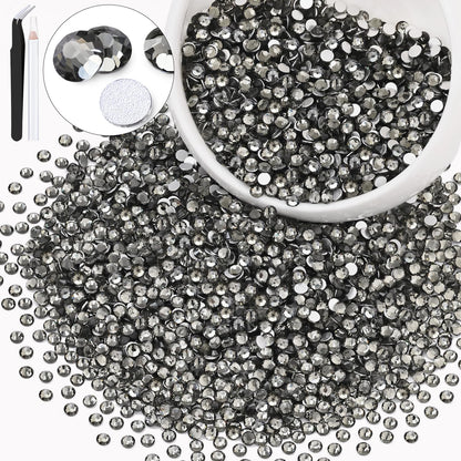 5000PCS SS6/2mm Glass Crystal Rhinestones (Clear), Bedazzling Flatback Rhinestones for Crafting DIY Crafts Nail Art Makeup Decoration, Gems Diamond Charms for Tumbler Shoes Clothing Mug
