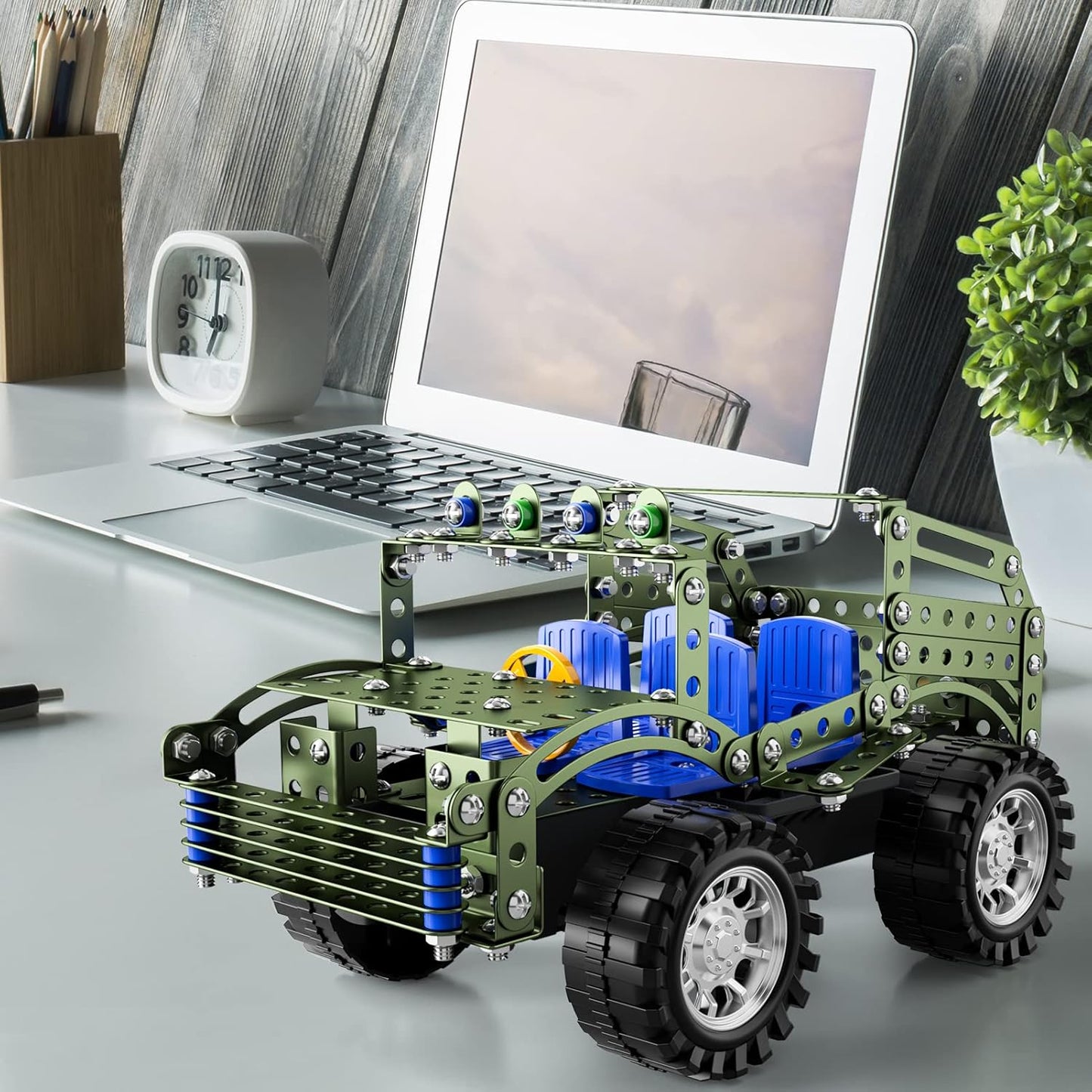 Lucky Doug STEM Building Projects Model Train Set Toys for Boys Kids 8 9 10 11 12 Years Old and Older - 340 PCS DIY Metal Building STEM Toys