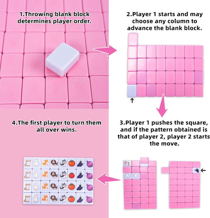 drizzle 65 Tiles Seaside Escape Blocks Game 30mm - Instruction Manual Panda Bag - National Flag & Vegetables Patterns