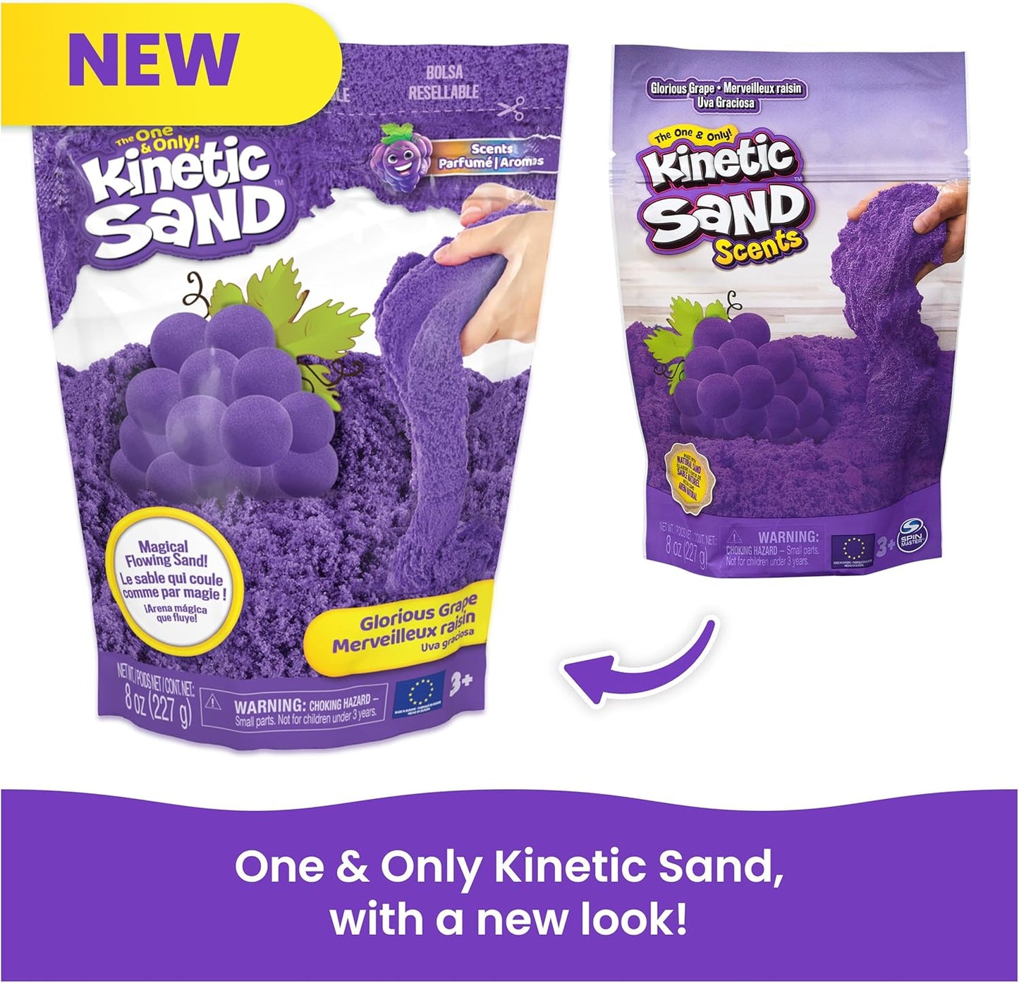 Kinetic Sand Scents, 8oz Vanilla Cupcake White Scented, for Kids Aged 3 and Up