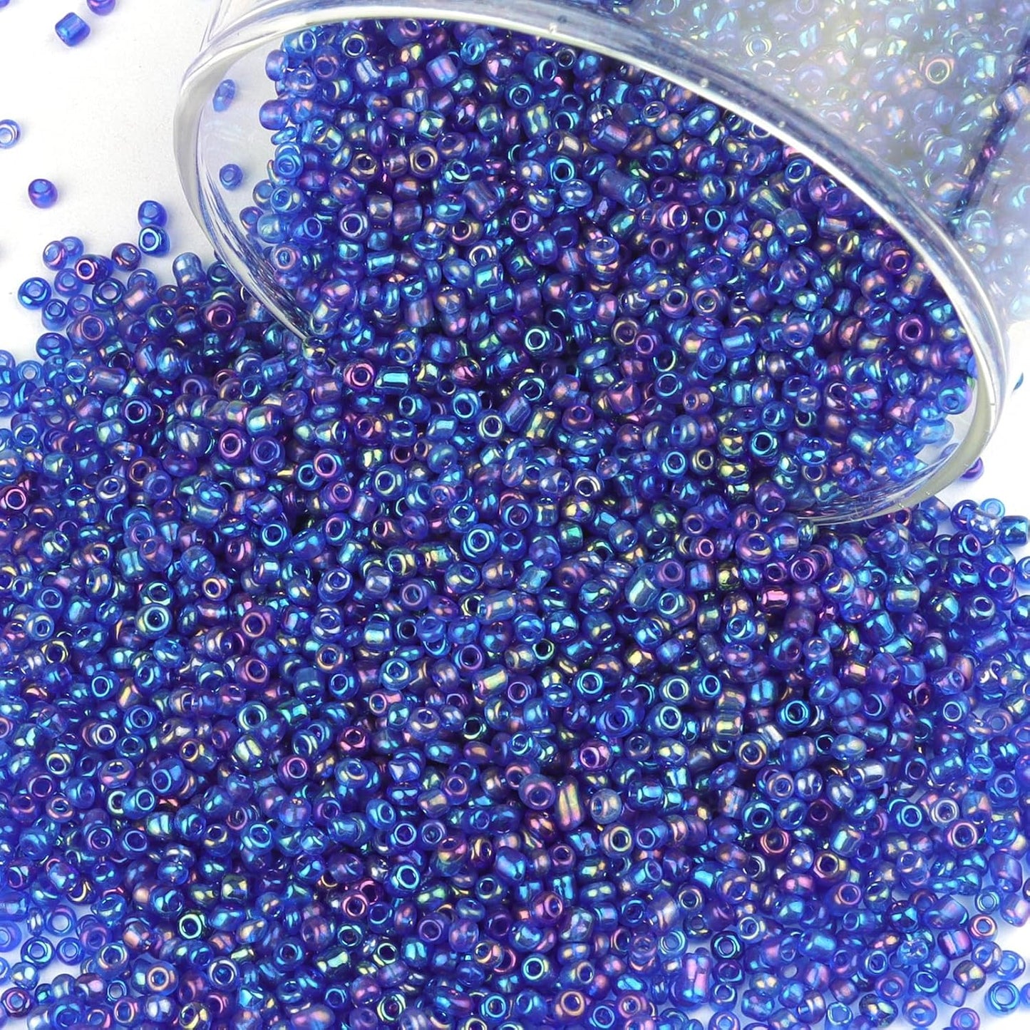10100 Pcs Size 11/0 Glass Seed Beads, 2 mm Dark Green Small Mini Spacer Loose Pony Beads for Jewelry Making and DIY Crafts - Colors A
