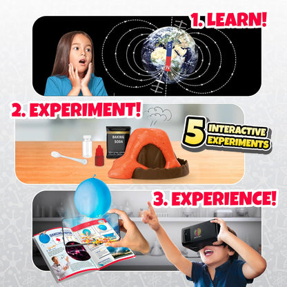 Abacus Brands Bill Nye's VR Science Kit Student Edition - Virtual Reality Kids Book and Interactive STEAM Set - Includes All Materials You Need, Ages 6 and Up