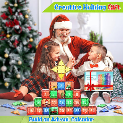 Coodoo Magnetic Tiles Kids Toys STEM Magnet Toy for Toddler Magnetic Blocks Building Preschool Learning Sensory Montessori Toys for 3+ Year Old Boys and Girls, Safe Creativity Toddler Kids Toy 40PCS
