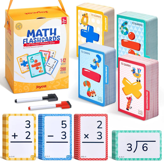 JoyCat 162 Multiplication Flash Cards - All Facts 1-12 Times Tables with Visual Aids Mastered & Review Sorting for Kids 3rd 4th 5th Grade or Homeschool Supplies