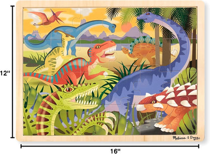 Melissa & Doug Under The Sea Ocean Animals Wooden Jigsaw Puzzle with Storage Tray (24 pcs)