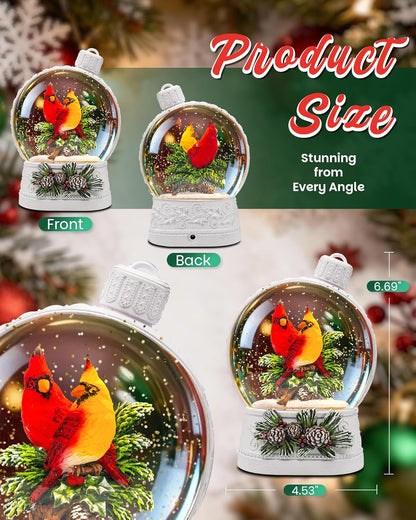 Extra Large Christmas Snow Globes Christmas Lantern, 12.99" Musical Snow Globe with 8 Songs, Santa Snowglobe for Kids Adults, 6H Timer Dual Power, Lighted Christmas Decorations Indoor Gifts