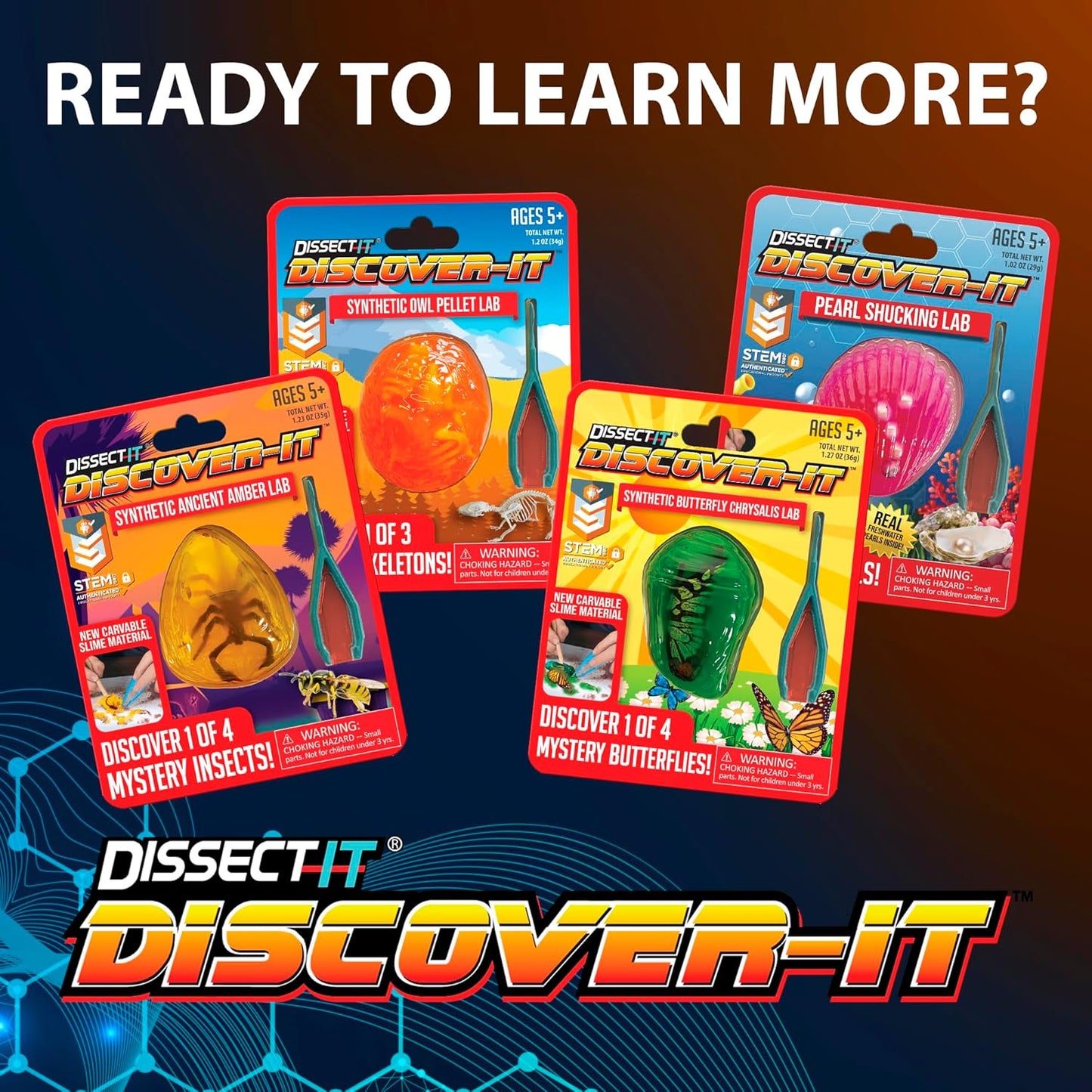 Dissect-It Discover-It Dinosaur Dig Kit, Dissecting Gel Kids Science Kit Project to Learn Anatomy, STEM Toys for Ages 6 and Above