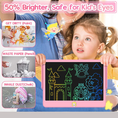 Hockvill LCD Writing Tablet for Kids, 16Inch Toys for Girls Boys Drawing Pad for 3 4 5 6 7 Year Old Kid, Toddler Doodle Board Christmas Birthday Gift for Kids，Erase Lock Writing Board