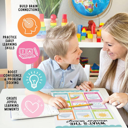 Hadley Designs 16 Educational Posters for Toddler Learning Activities - Alphabet Daycare Essentials, Laminated Pre-K Posters for Toddlers 1-3, Preschool Learning Activities, Chalkboard Classroom Decor