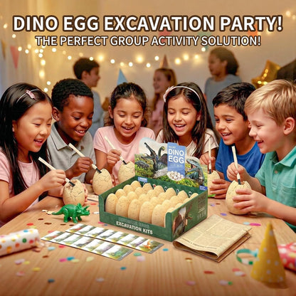 24 Dinosaur Eggs Dig Kit Toys for Kids, Dinosaur Eggs Excavation Kit with Magnifier, Easter Basket Stuffers, Science STEM Birthday Party Favors Gifts for Boys Girls Age 3 4 5 6 7 8 9 10 + Years Old