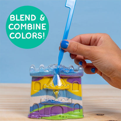 Made By Me Create Your Own Underwater Sand Art, Includes 6 Ocean-Themed Bottles, 8 Sand Colors, Glitter, & Funnel, Great Staycation or Group Activity, Party Idea, DIY Sand Art For Kids Ages 6, 7, 8, 9