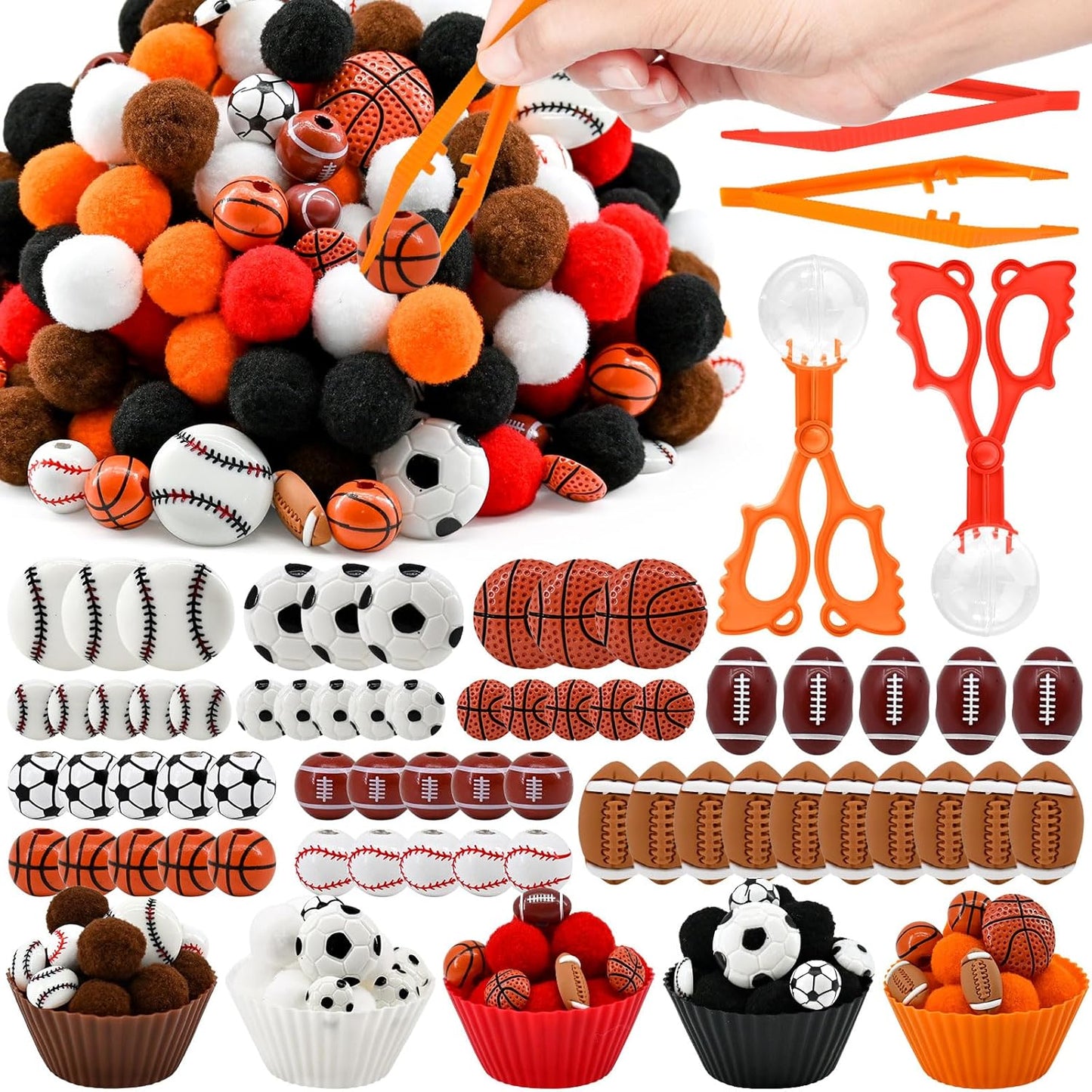 270 Pcs Numbers and Letters Sensory Bin Items Back to School Counting Sorting Sensory Bin Filler Fine Motor Numbers and Letters Geometric Figure Counts for Easter Spring Summer Sorting