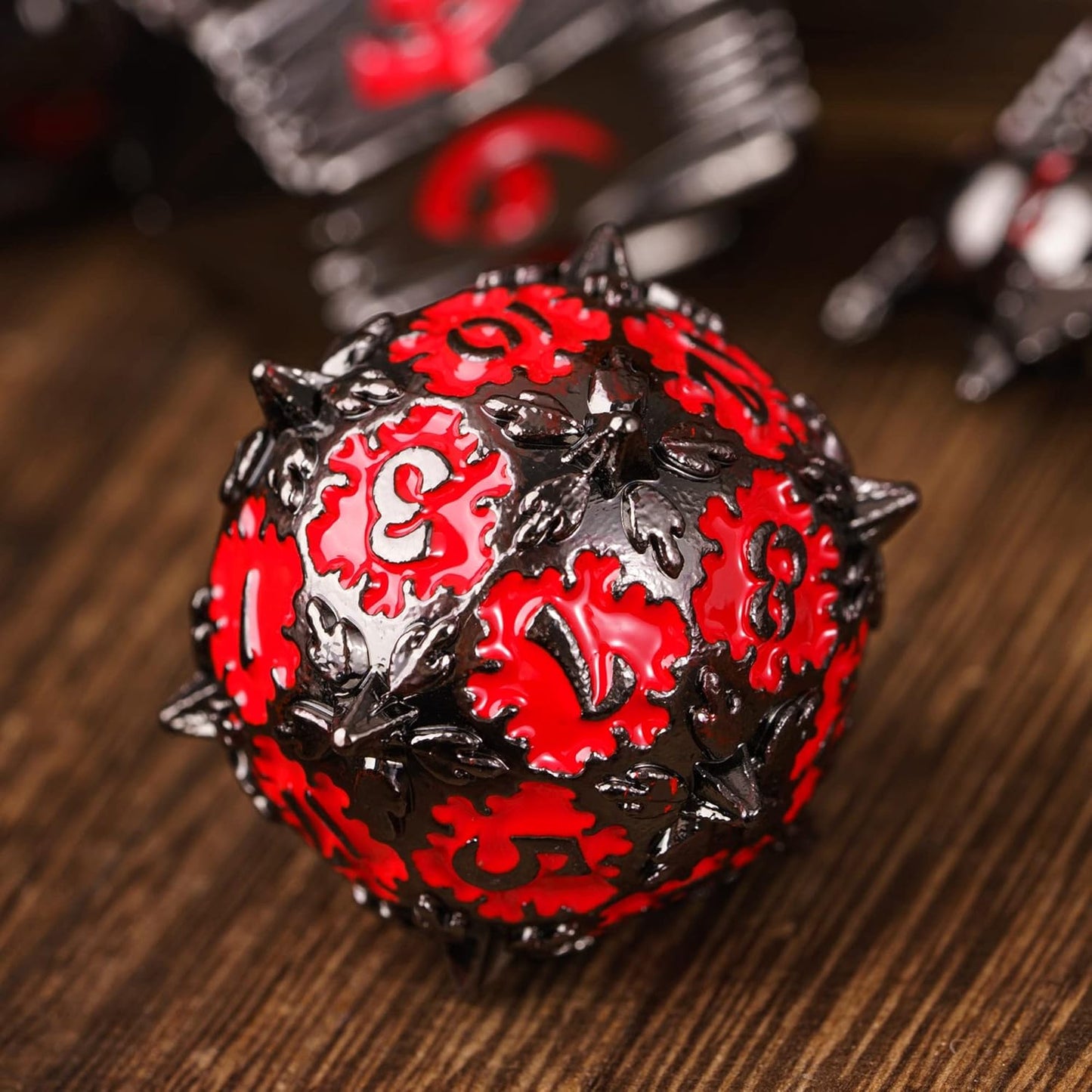 UDIXI Steampunk Metal Dice Set, 7 Die Polyhedral DND Dice Set for D&D Role Playing Game and Math Teaching (Ancient Copper)