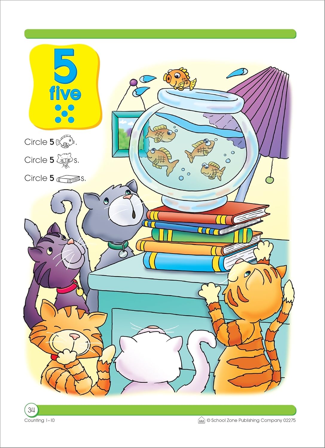 School Zone Counting 1-10 Workbook: 64 Pages, Preschool, Kindergarten, Tracing Numbers, Writing Numbers, Sequencing, Ages 3 to 5 (Get Ready! Book Series)