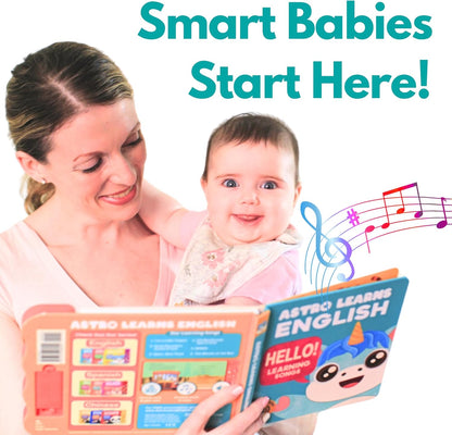 Astro Learns English Learning Songs — Musical Toys & Interactive Sound Board Books for Toddlers 1-3, Singing & Nursery Rhymes for Babies, Educational Talking Musical Toy, Sing Along Songs