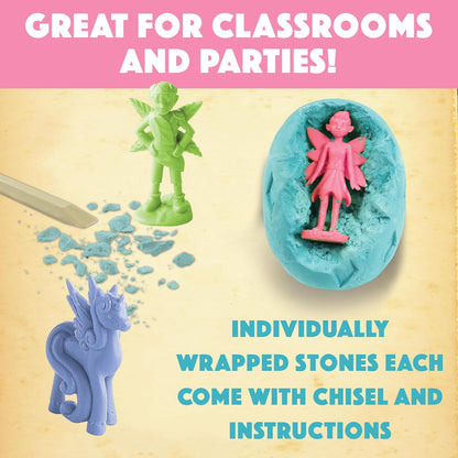 MindWare Dig It Up! Discoveries Fairies Dig Kit – 12 Surprise Eggs and 12 Fairies Toys for Girls & Boys - Great for Birthday Party Kids Activities - Ages 4 and Up