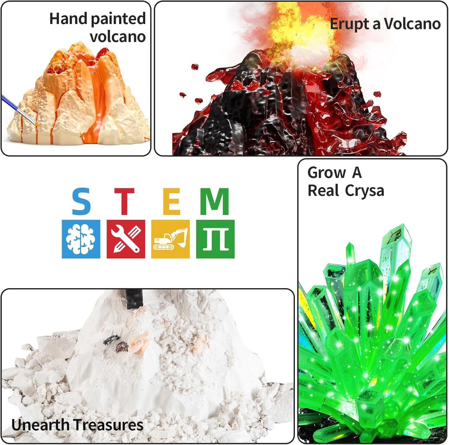 Snaen SNAEN 130+ Lab Experiments Science Kits, Chemistry Set, Crystal Growing, Erupting Volcano, STEM Activities Educational Toys Gifts for 6 7 8 9 10 11 Years Old Boys Girls Kids Toys