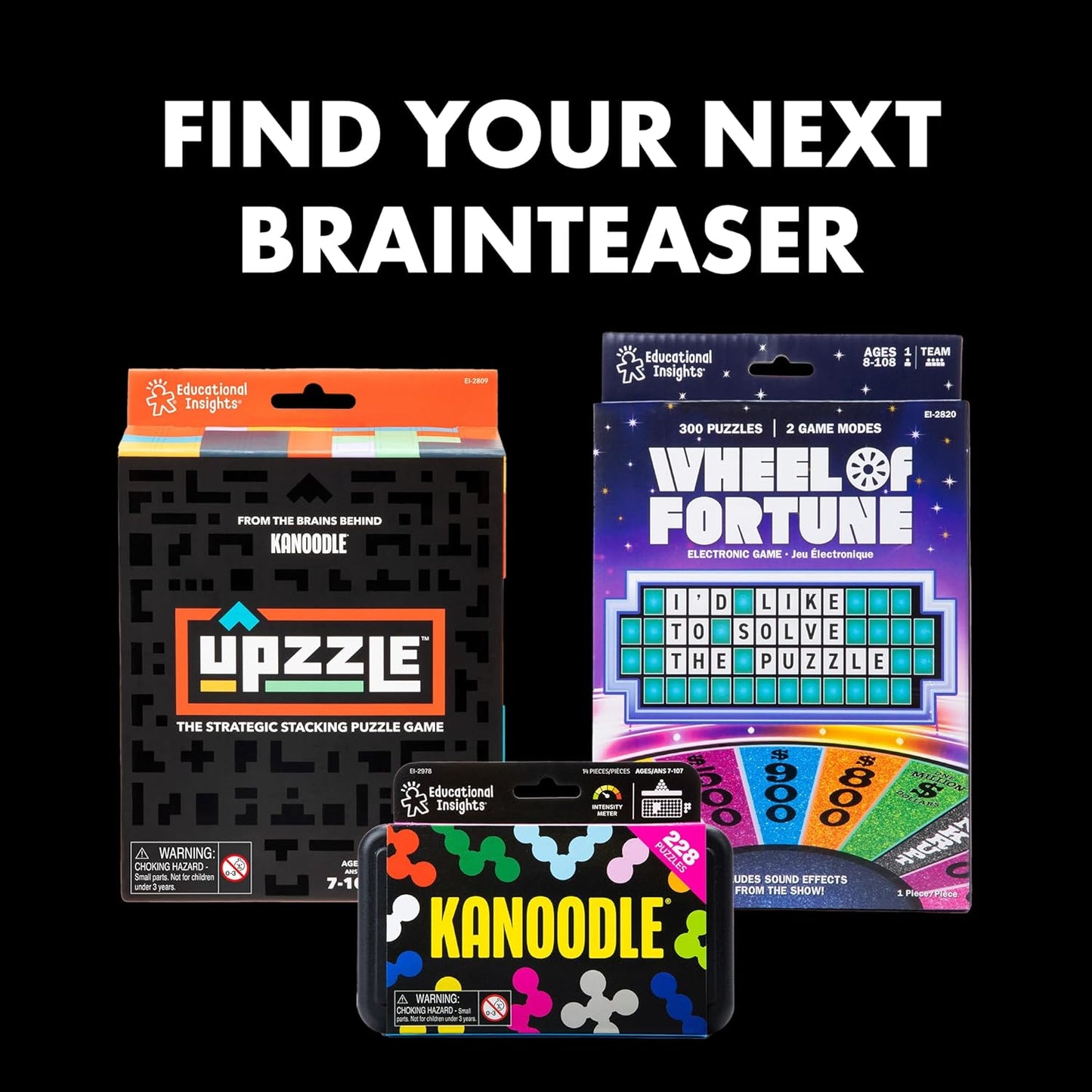 Educational Insights Slidewise - Word Games and Brain Teaser Puzzles for Kids 8-12, Kids Slide Puzzle Game, Travel Size Handheld, Single Player Brain Teasers for Adults, Teens, and Children
