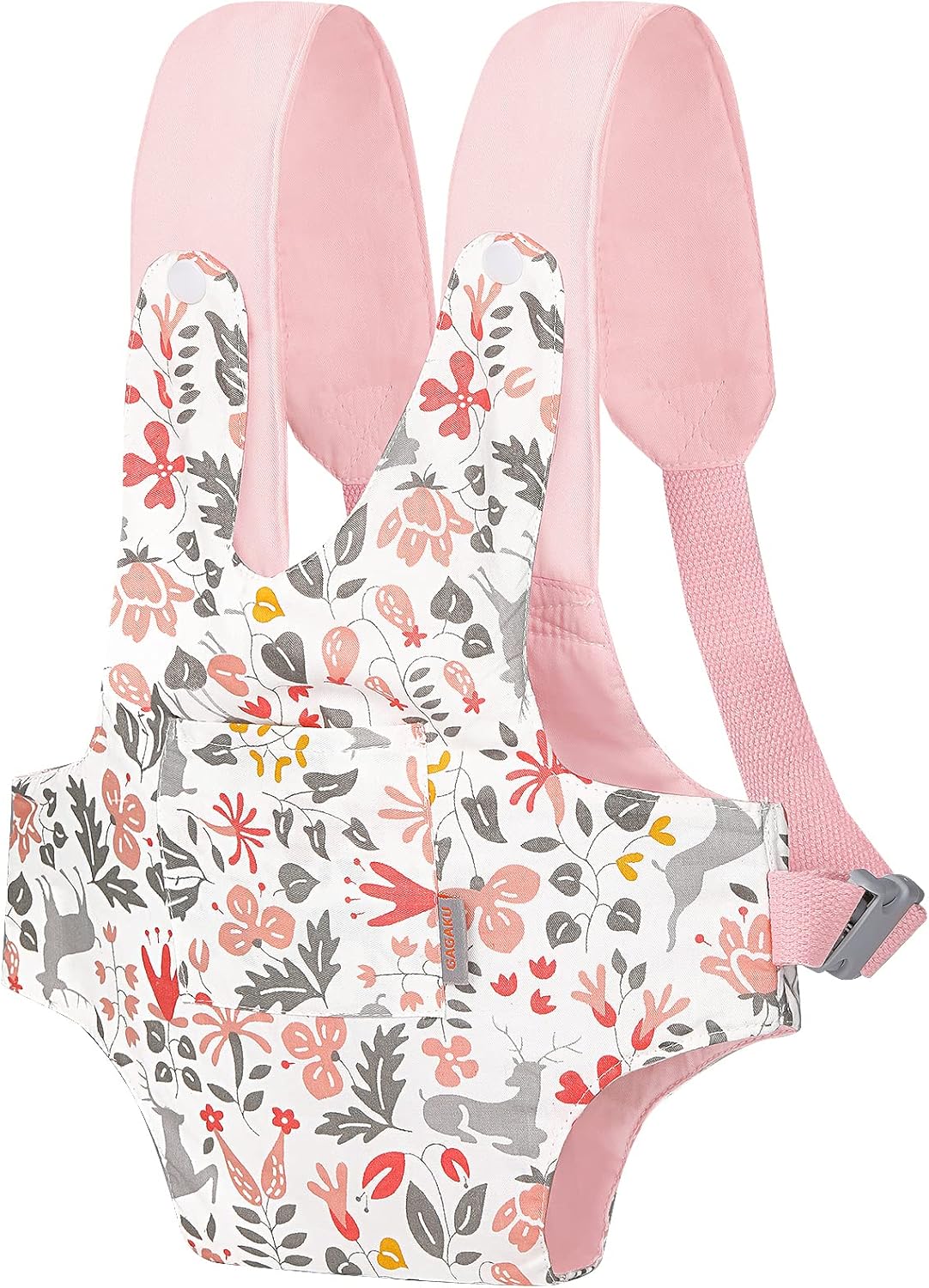 GAGAKU Doll Carrier for Stuffed Animals, Reborn Baby Doll Accessories Toy Carriers for Kids 3+ Toddlers - Pink Wax Flowers