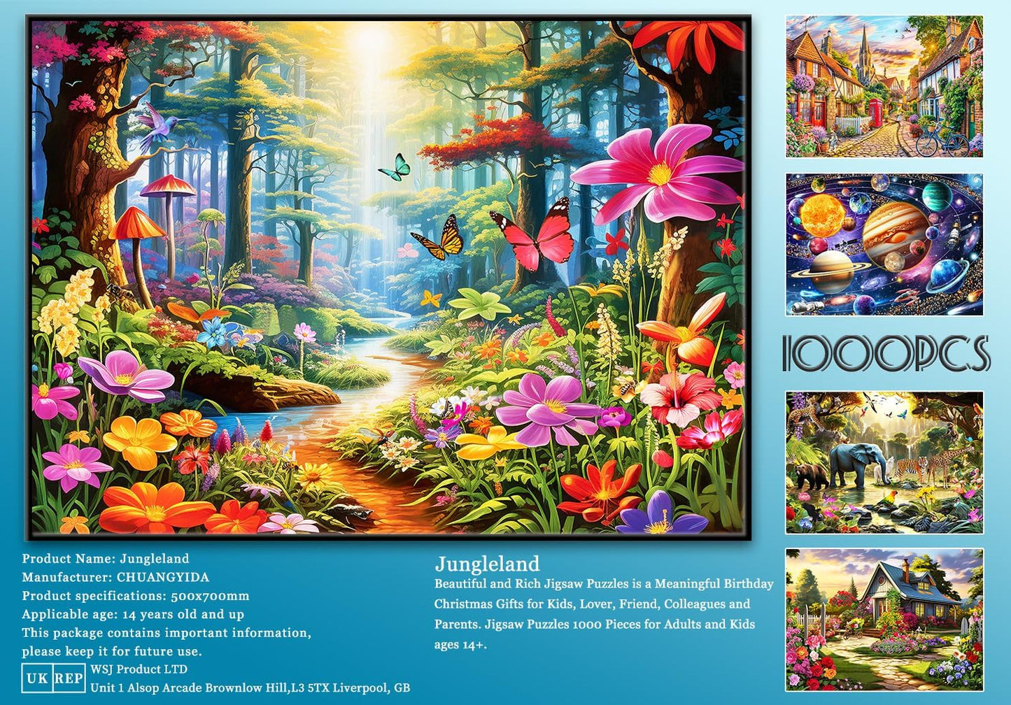 Jigsaw Puzzles for Adults 1000 Piece Puzzle for Adults 1000 Pieces Puzzle 1000 Pieces-Idyllic Rural Summer Landscape