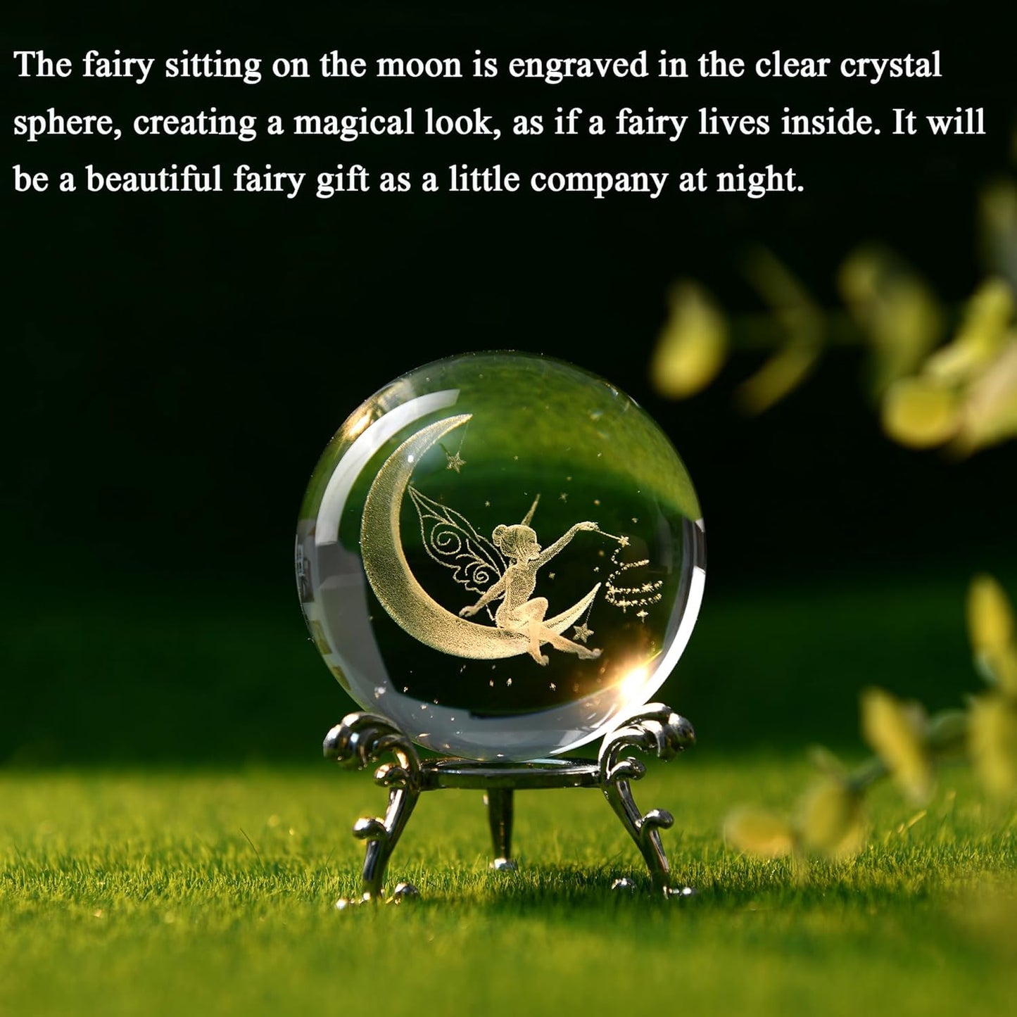 IFOLAINA 3D Solar System Crystal Ball 60mm Laser Engraved Glass Sphere Home Decor with Stand Solar System Planet Model Decor Space Universe Gifts for Astronomy Lovers