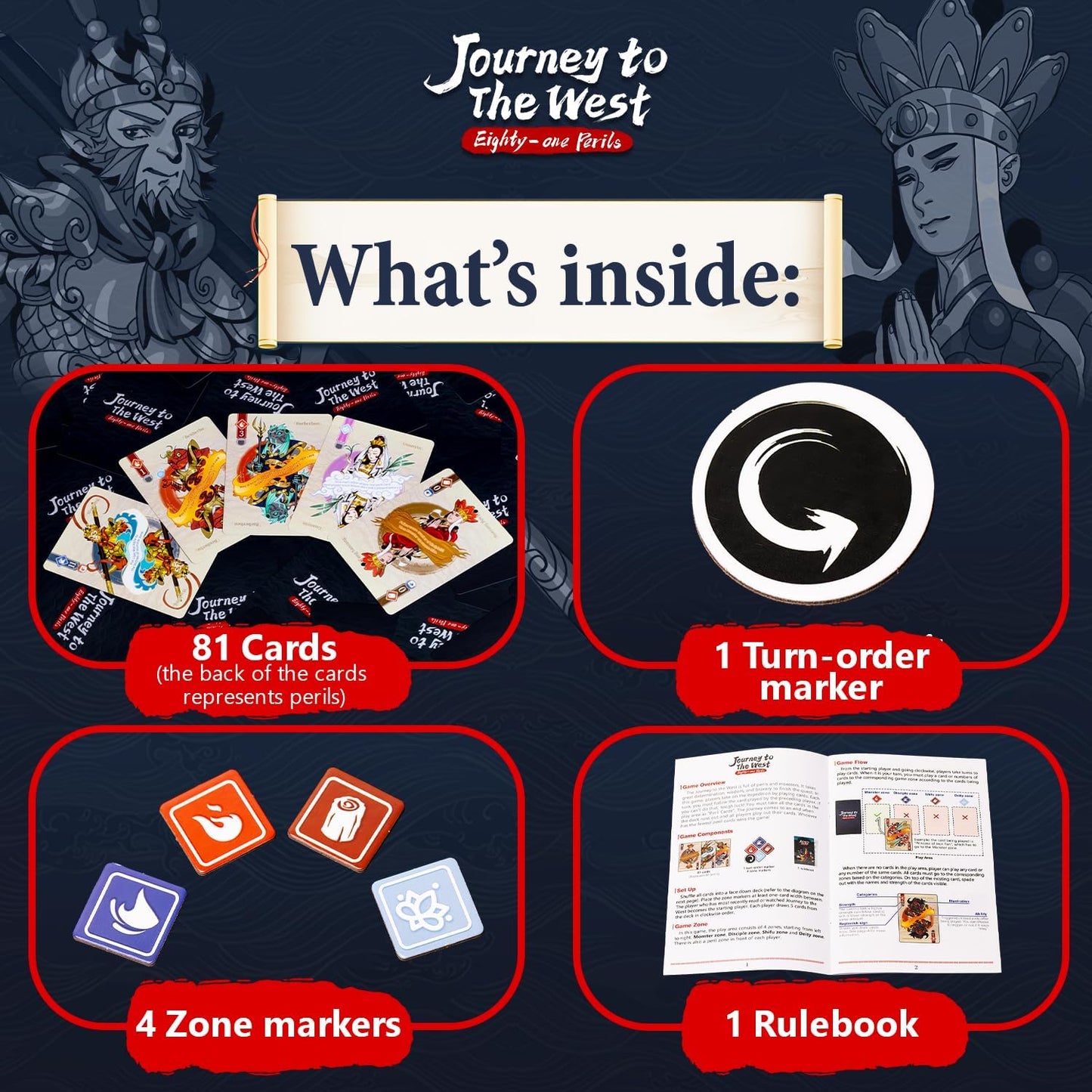 Whales Entertainment | Journey to The West: Eighty-one Perils | Party Strategy Card Games for Adults & Family Night | Fun Ladder Climbing Fantasy Card Game for Adults, Teens and Kids Aged 10+