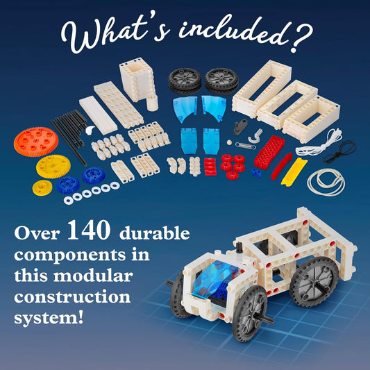 Thames & Kosmos | Mechanical Engineering: Machines & Vehicles STEM Experiment Kit | Build 20 Mechanical Models, Explore Physics of Force & Motion | Hands-on, Introductory Science Learning for Ages 8+