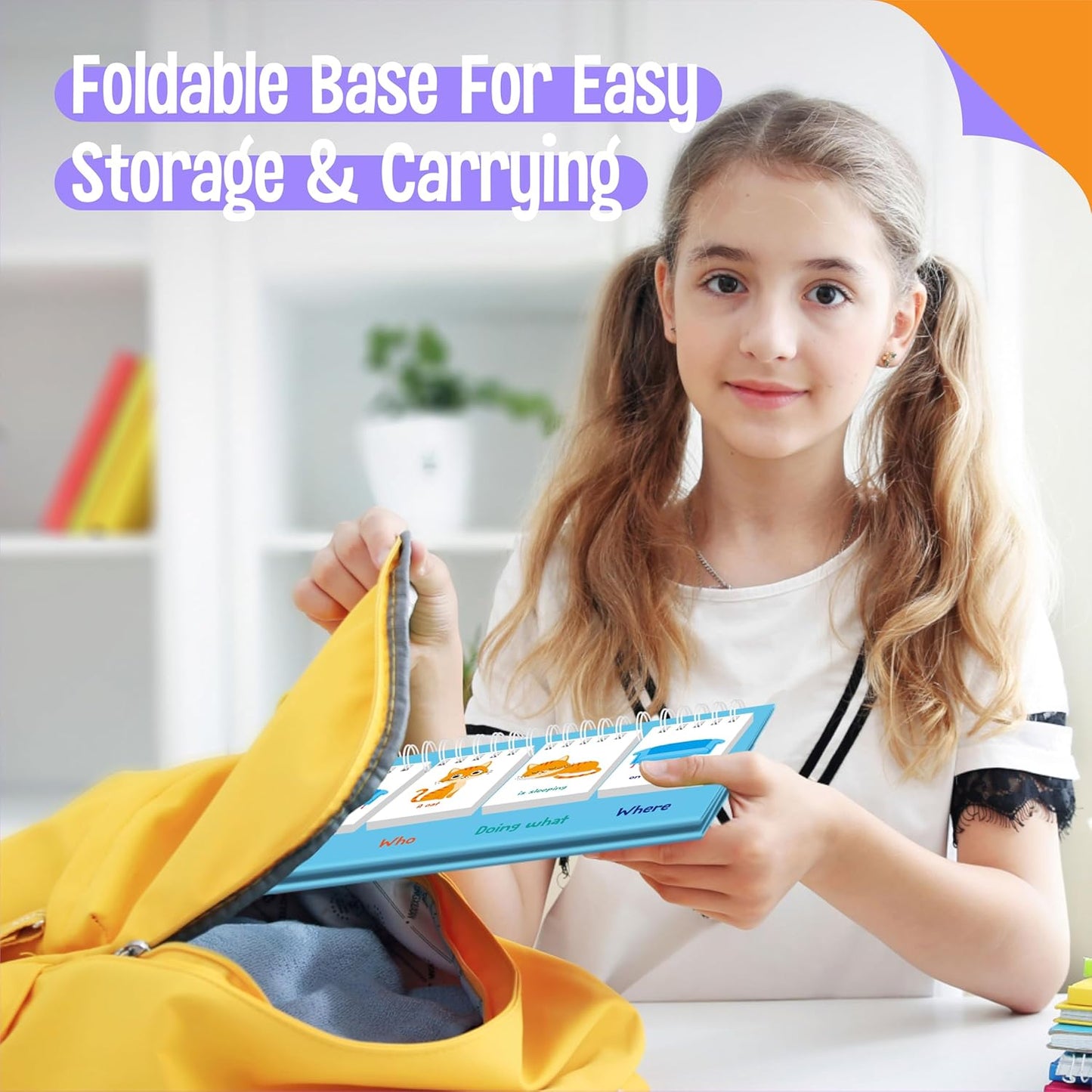 CVC Word Flip Chart - Double Sided 40 Short Vowel Word Flashcards, Freestanding, Educational Learning Tool for School Supplies
