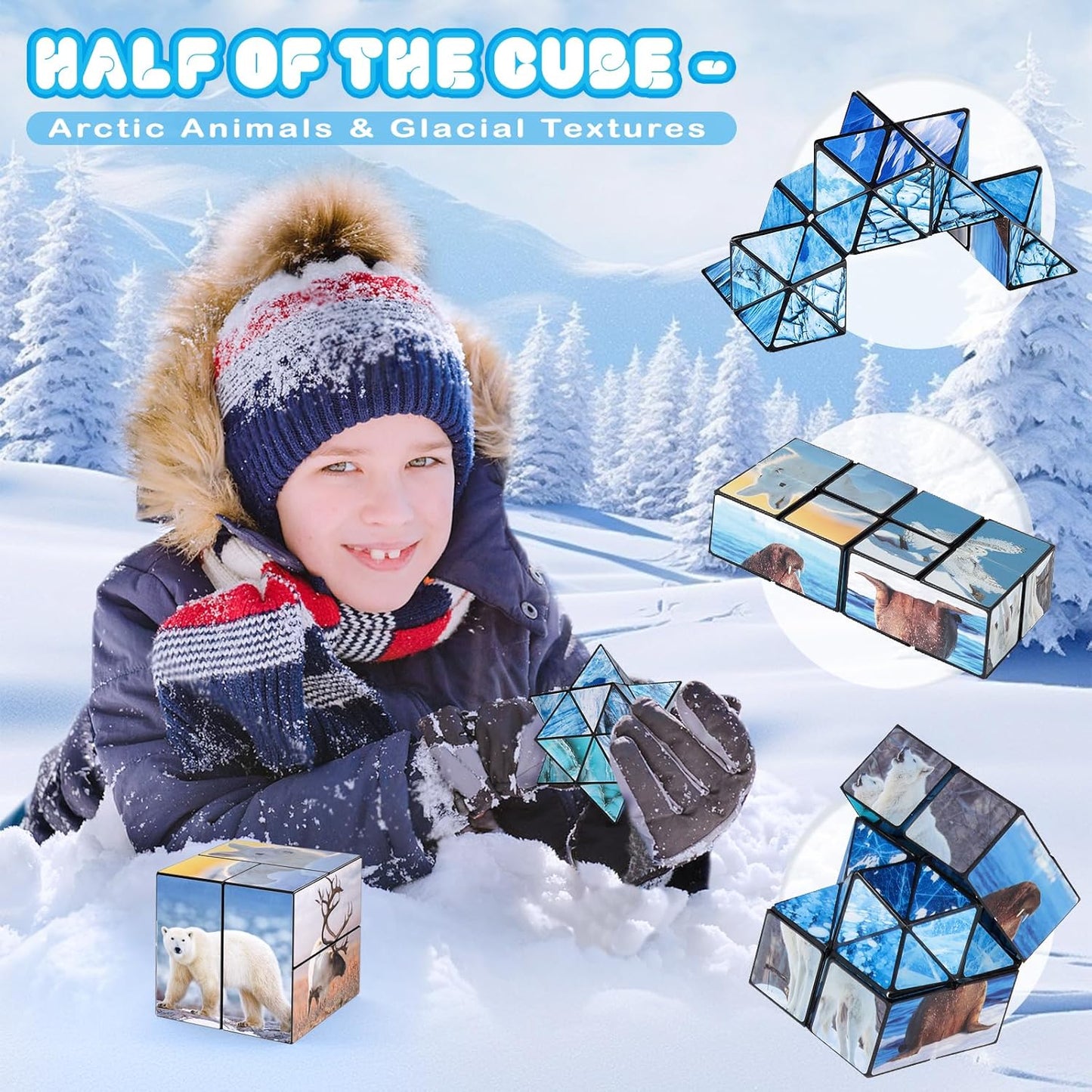 Star Cube Magic Cube Set, 2 in 1 Yoshimoto Cube for Kids and Adults, Toy for Boys and Girls Ages 8-12