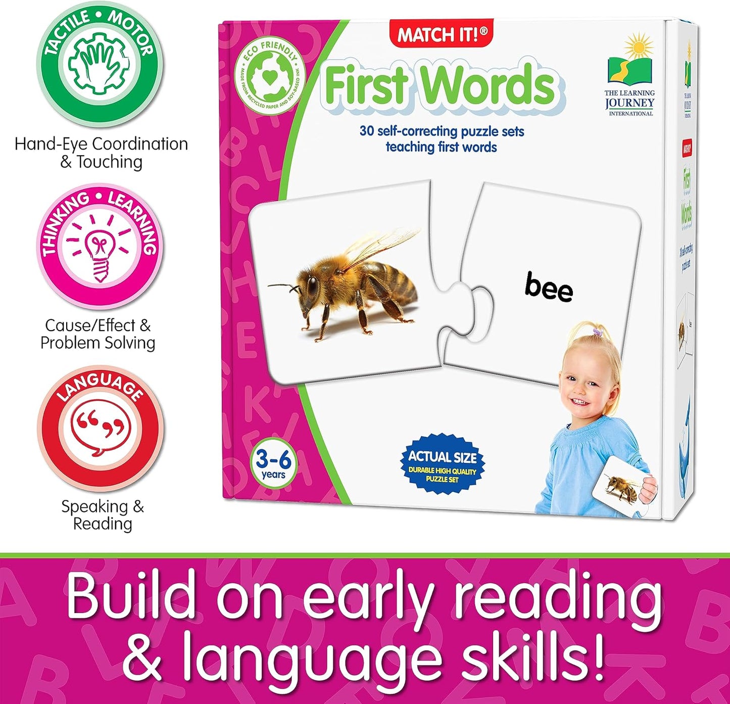 The Learning Journey: Match It! - ABCs - ABC Puzzle, Alphabet Puzzles for 2 Year Olds, Alphabet Puzzles For Kids Ages 3-5, Pre Kindergarten Learning Materials, Award Winning Educational Toys