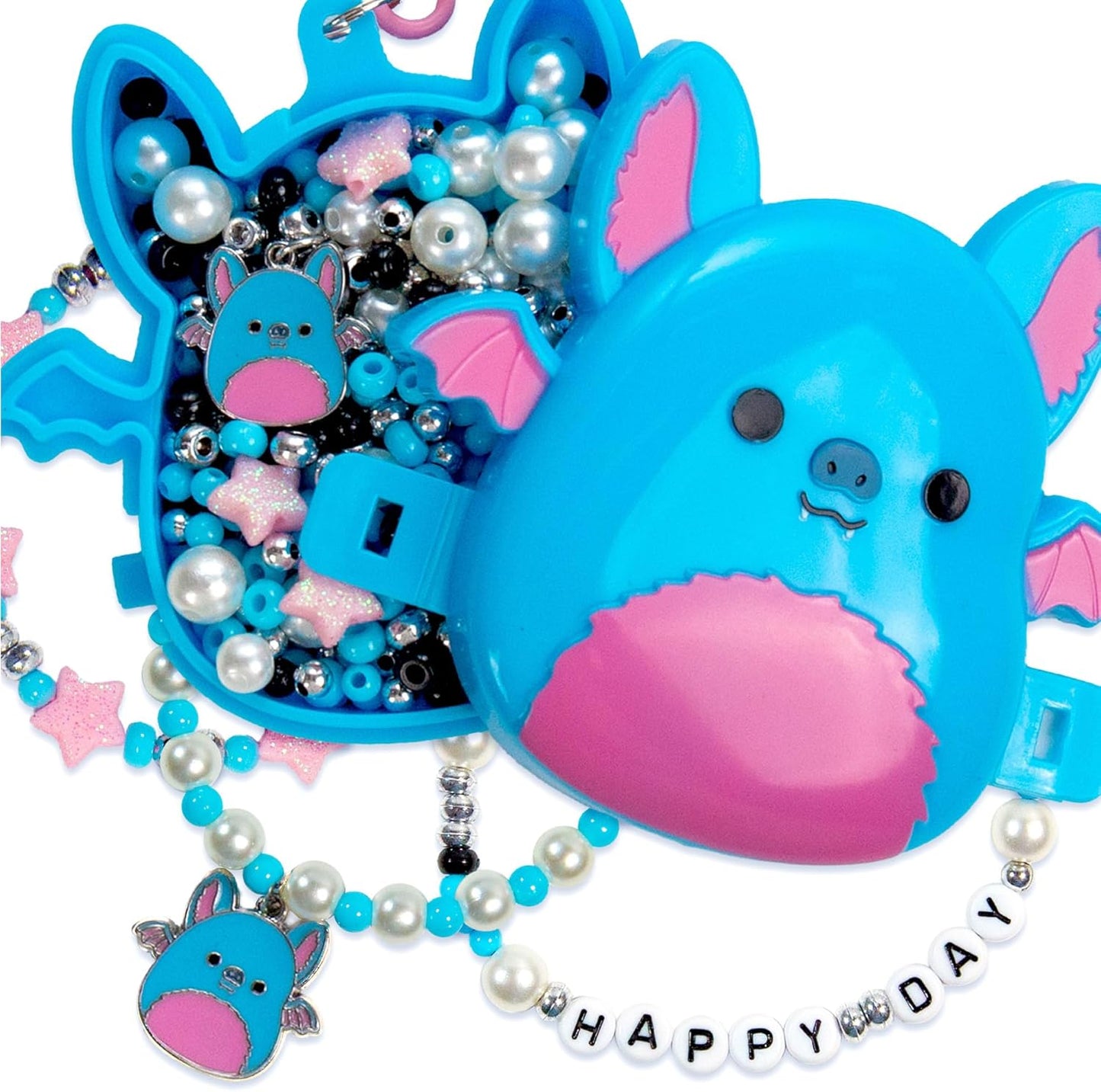 Original Squishmallows Archie The Axolotl Bracelet Kit, Friendship Bracelet Kit, Charm Bracelet Making Kit, Gifts for Girls, Squishmallows for Boys, Craft Kits