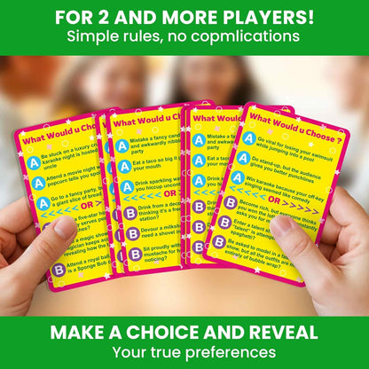 QUOKKA Board Games for Kids 8-12 – Family Games for Kids and Adults – What Would You Choose – 500+ Questions – Original Edition – Fun Card Game for Family Night