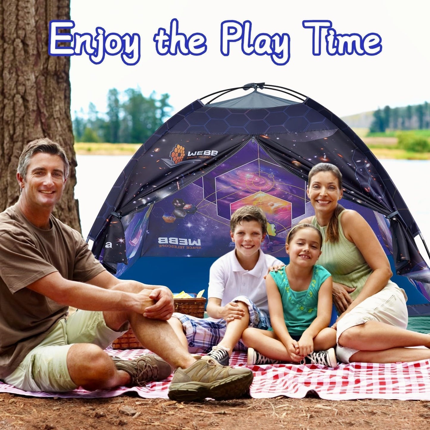 Mnagant James Webb Space Telescope Kids Play Tent Indoor & Outdoor for Boys and Girls(61" x 61" x 45")