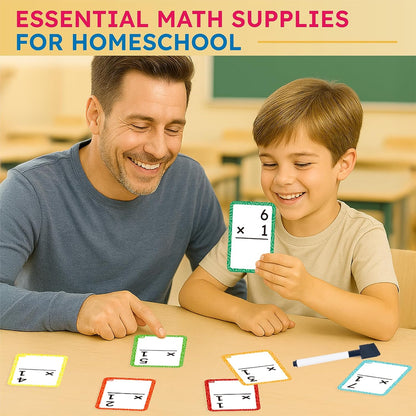 JoyCat 162 Multiplication Flash Cards - All Facts 1-12 Times Tables with Visual Aids Mastered & Review Sorting for Kids 3rd 4th 5th Grade or Homeschool Supplies